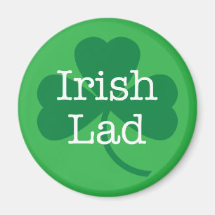 Imán Lad irlandés, St. Patrick's Day Shamrock