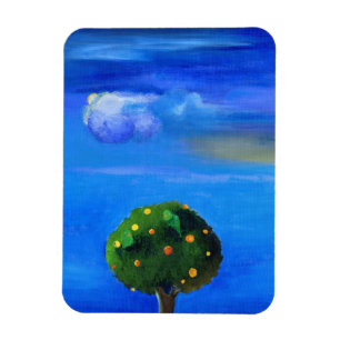 Imán Lado positivo sobre el árbol anaranjado 2012