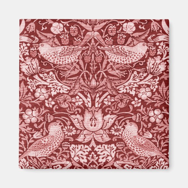 Imán Ladrón de fresa Maroon, William Morris (Frente)