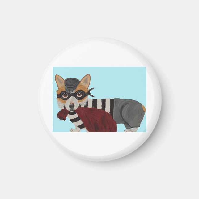 Imán Ladrón de Golosinas Corgi Galés (Frente)