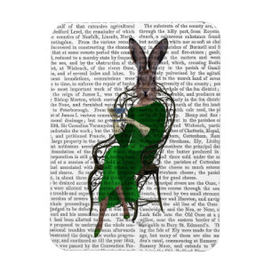 Imán Lady Bella Rabbit Tomando el té 2