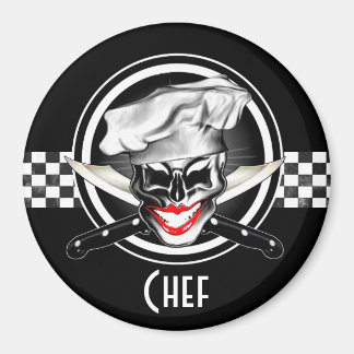 Imán Lady Chef Skull