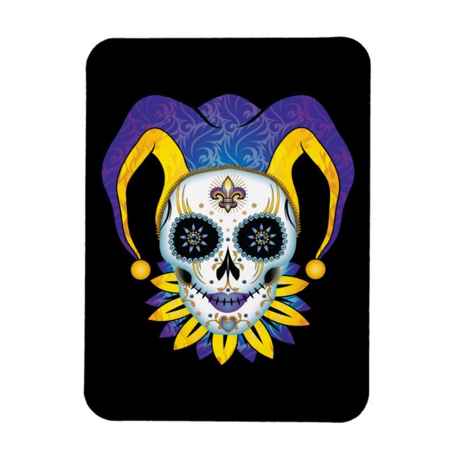 Imán Lady Jester Skull (Vertical)
