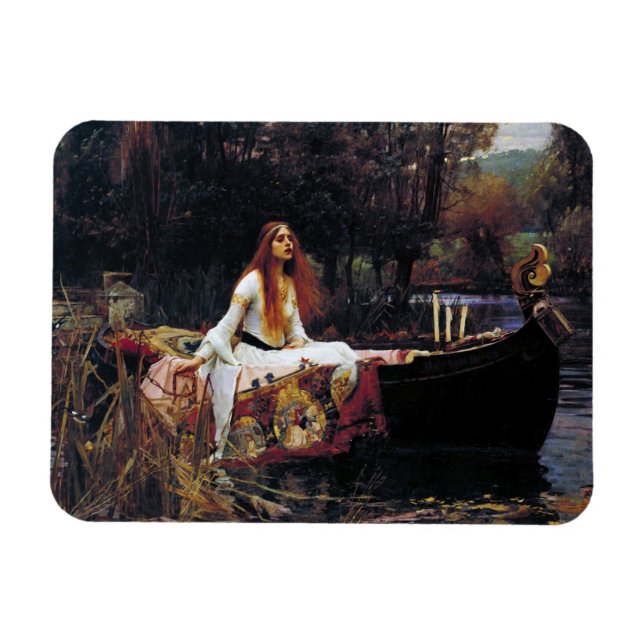 Imán Lady Of Shallot Boat JW Waterhouse Romantic Art (Horizontal)