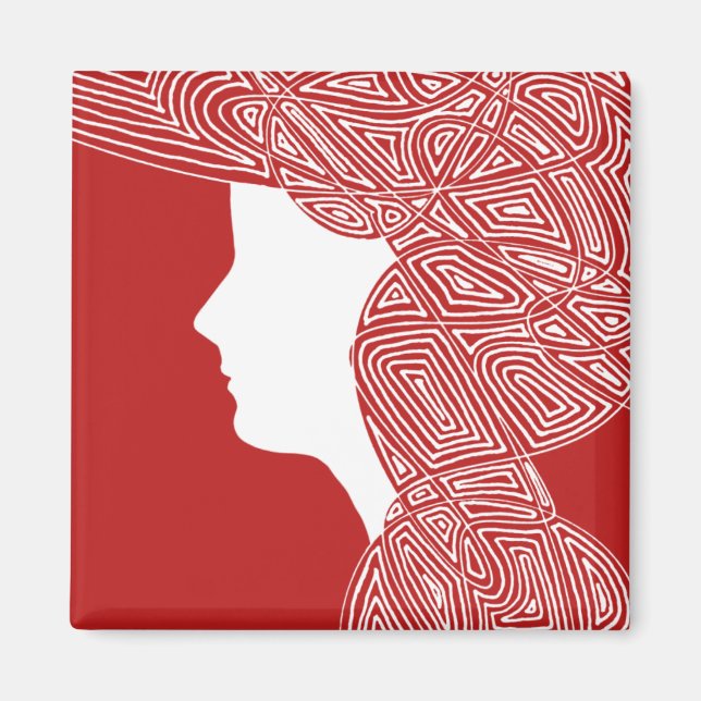 Imán Lady Red Magnet (Frente)