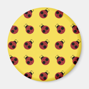 Imán Ladybug 60s retro cool red yellow