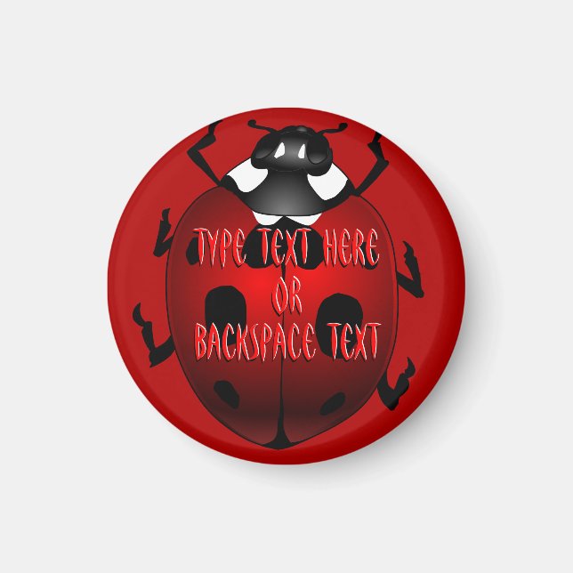 Imán Ladybug Art Magnet Personalizado Ladybug Fridge Ma (Frente)