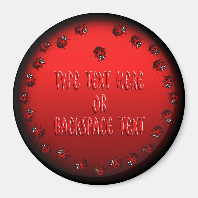 Imán Ladybug Art Magnet Personalizado Ladybug Fridge Ma (Frente)