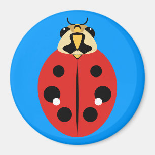 Imán Ladybug Beetle Red