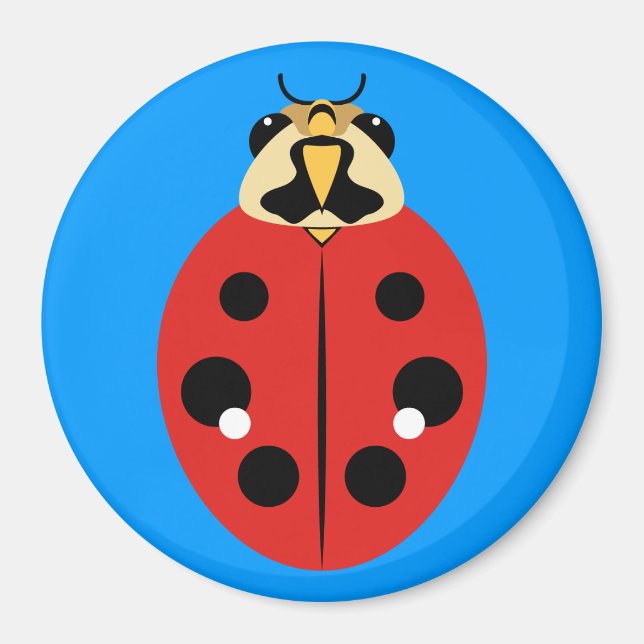 Imán Ladybug Beetle Red (Frente)