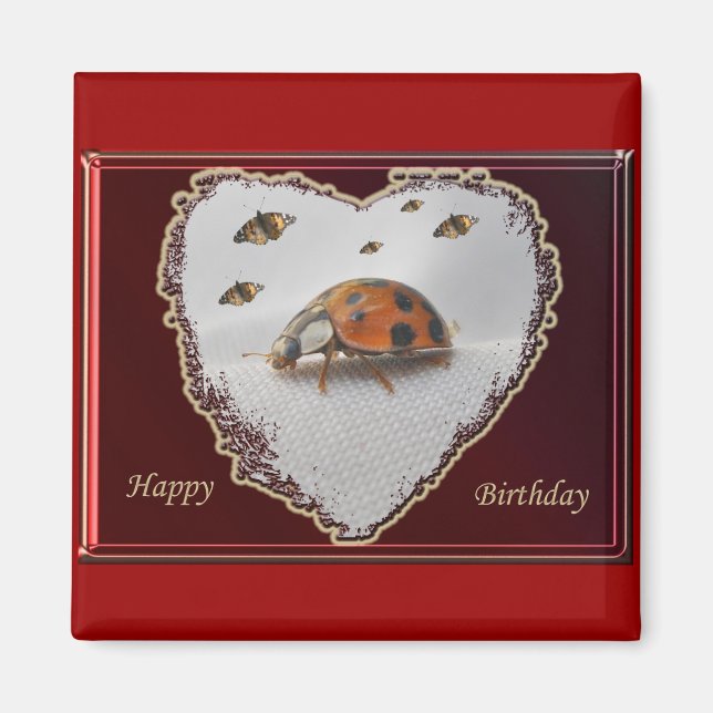 Imán Ladybug Happy Birday Magnet (Frente)