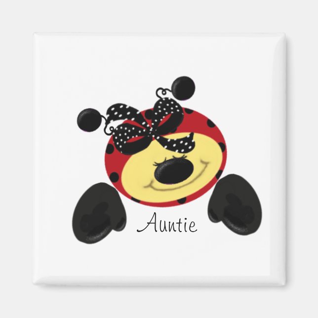 Imán Ladybug Polka Auntie (Frente)