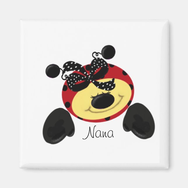 Imán Ladybug Polka Nana (Frente)