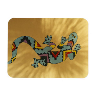 Imán lagarto de gecko pintado en la pared, Tucson, Ariz