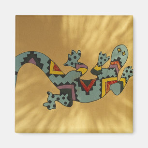 Imán Lagarto geco pintado en la pared, Tucson, Arizona,