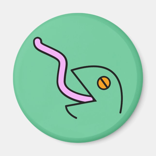 Imán lagarto lascivo. (Frente)