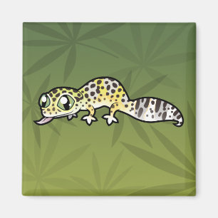Imán Lagarto Leopardo de Dibujos Animados