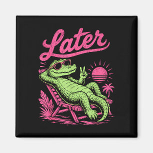 Imán Lagarto retro más tarde después de un cocodrilo re