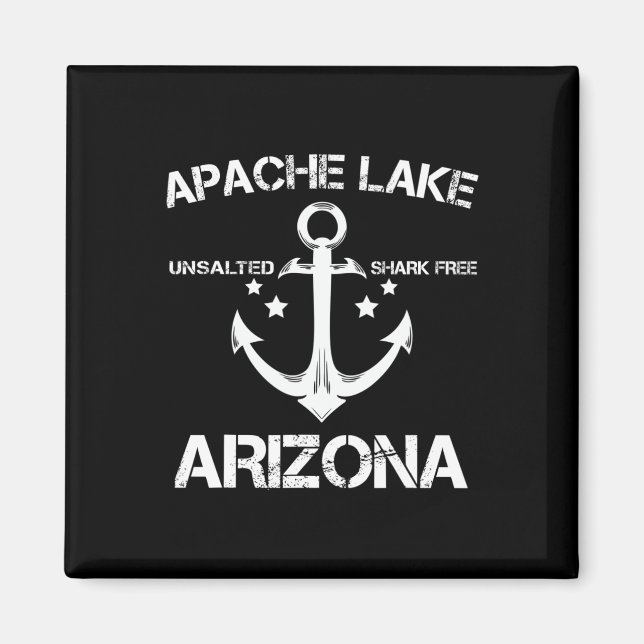 Imán Lago Apache Arizona Divertido Verano de Pesca Camp (Frente)