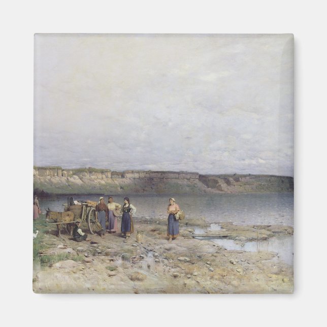Imán Lago Balaton con la costa de Akarattya, 1885 (Frente)