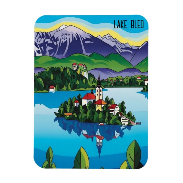 Imán Lago Bled Eslovenia (Vertical)