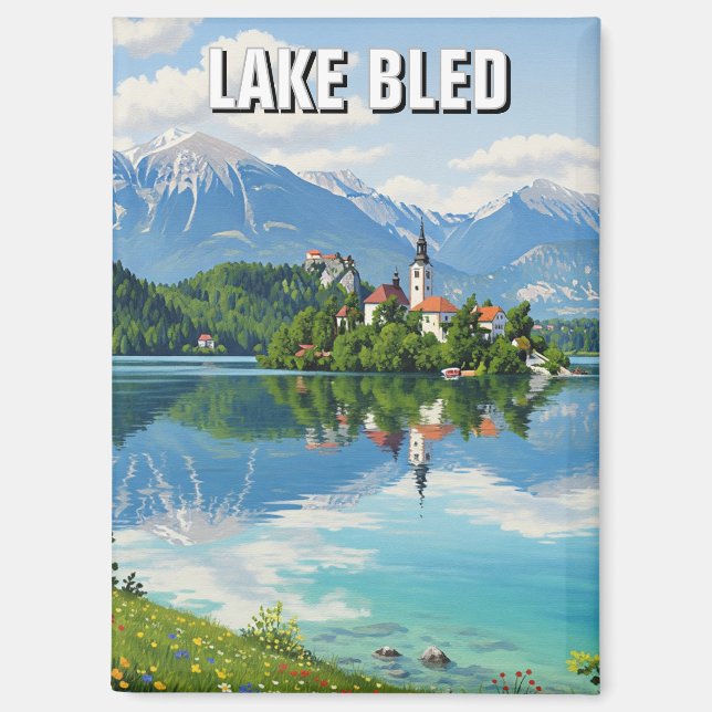Imán Lago Bled Eslovenia (Anverso)