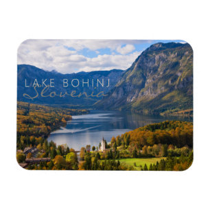 Imán Lago Bohinj en Eslovenia en otoño