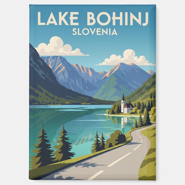 Imán Lago Bohinj Eslovenia (Anverso)