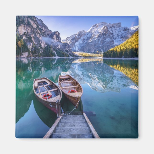 Imán Lago Braies | Alpes Dolomitas, Italia (Frente)