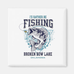 Imán Lago Broken Bow Oklahoma Preferiría Estar Pescando