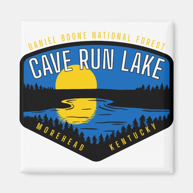 Imán Lago Cave Run Kentucky (Frente)
