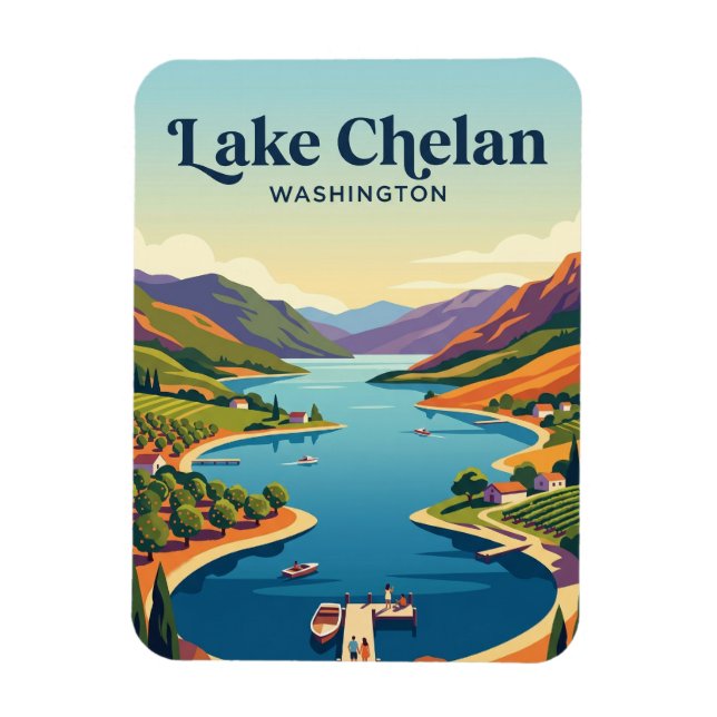 Imán Lago Chelan EE. UU. (Vertical)