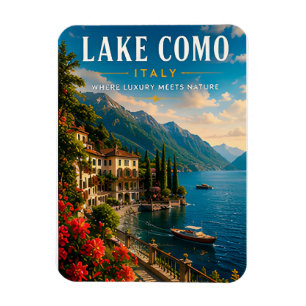 Imán 🌊 Lago de Como Italia Lujo a orillas del lago