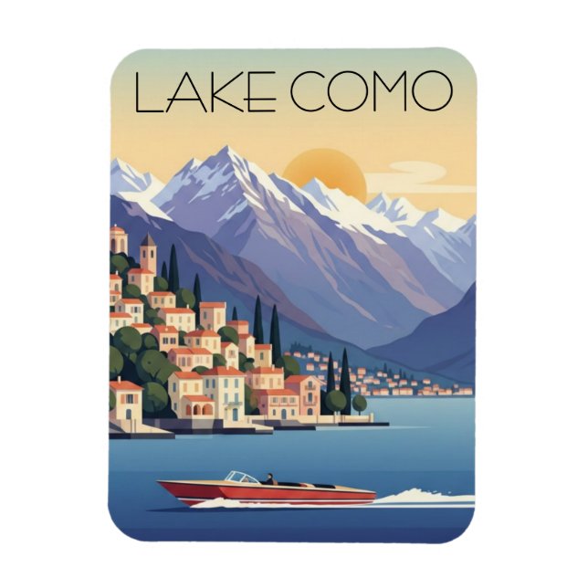 Imán Lago de Como Italia Viajes (Vertical)