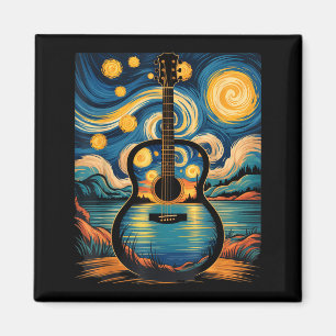 Imán Lago de Guitarra Noche Estrellada Música Guitarris