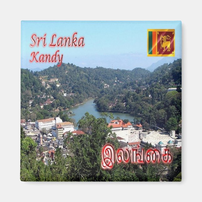 Imán LAGO de KANDY zLK010, Sri Lanka, Asia, Fridge (Frente)