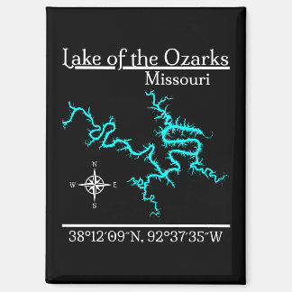 Imán Lago de los Ozarks Misuri Coordenadas mapa