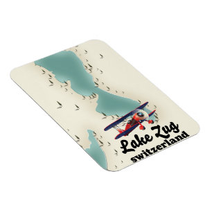 Imán Lago de Staz mapa del lago de Suiza Magnet