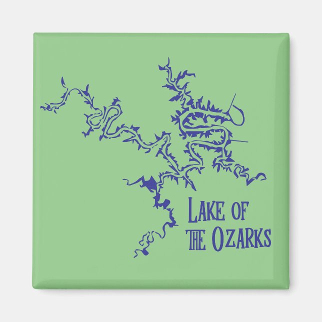 Imán Lago del Mapa de Ozarks (Frente)