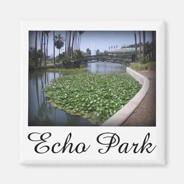 Imán Lago Echo Park en Los Ángeles, California (Frente)