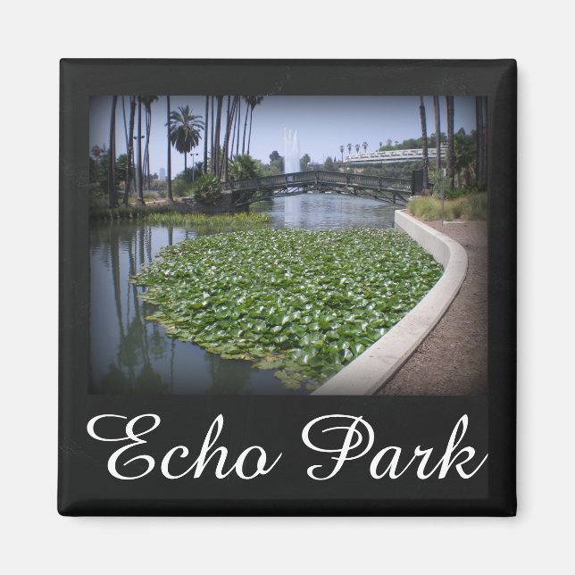 Imán Lago Echo Park en Los Ángeles, California (Frente)