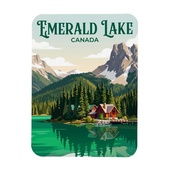 Imán Lago Esmeralda Canadá (Vertical)