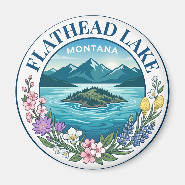Imán Lago Flathead Montana (Frente)