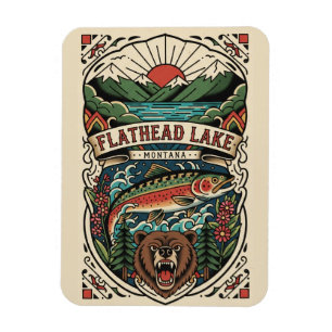 Imán Lago Flathead Montana Viajes