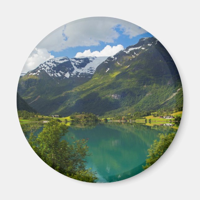 Imán Lago Floen pintoresco, Noruega (Frente)