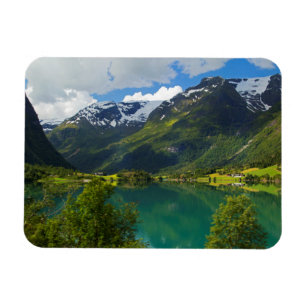 Imán Lago Floen pintoresco, Noruega