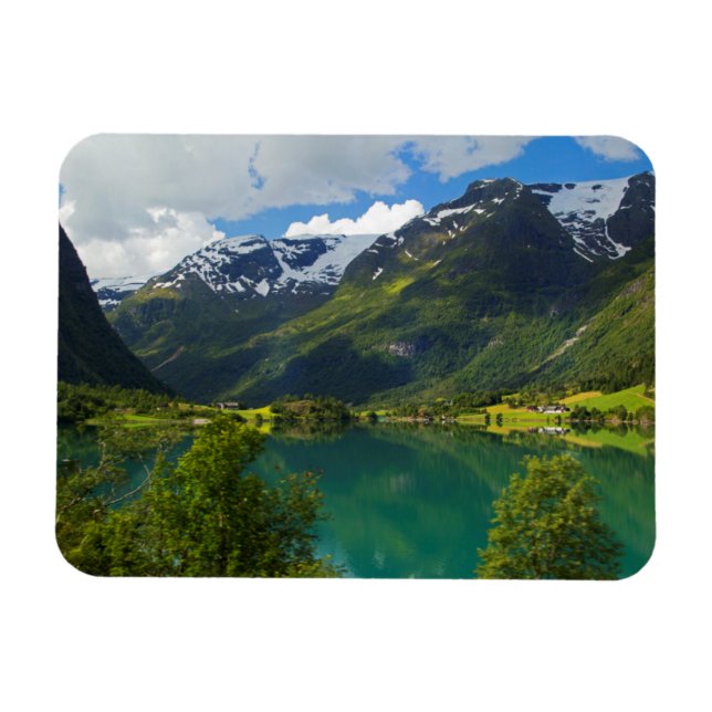 Imán Lago Floen pintoresco, Noruega (Horizontal)