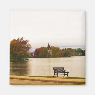 Imán Lago Fowler en otoño, Wisconsin