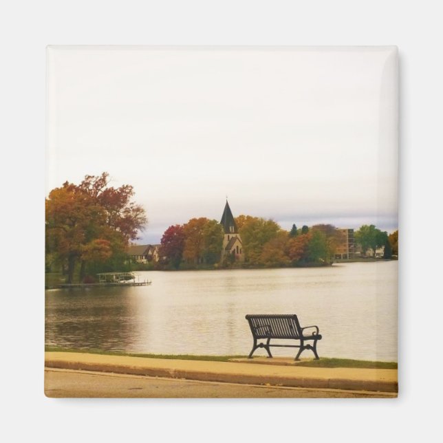 Imán Lago Fowler en otoño, Wisconsin (Frente)