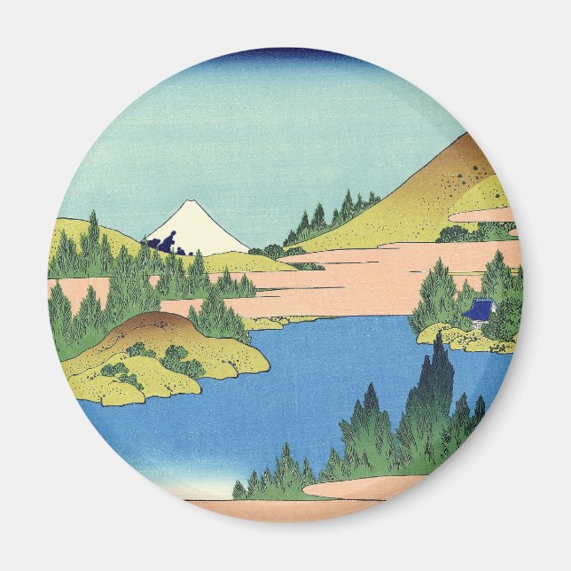 Imán Lago Hokusai Hakone en la provincia de Sagami (Frente)